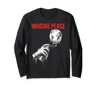 Imagine Peace Earth Spray Can Artwork Maglia a Manica