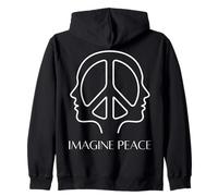 Imagine Peace Embrace Harmony Symbol Felpa con Cappuccio