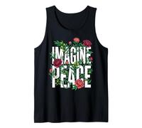 Imagine Peace Floral Botanical Harmony Message Canotta