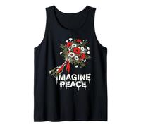 Imagine Peace Flower Bouquet Statement Canotta