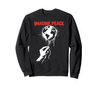 Imagine Peace Globe Hand Earth Balloon Felpa