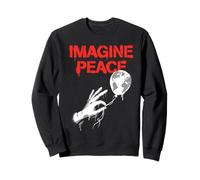 Imagine Peace Globe Hand Earth Balloon Felpa