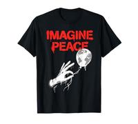 Imagine Peace Globe Hand Earth Balloon Maglietta
