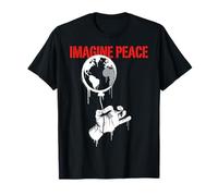 Imagine Peace Globe Hand Earth Balloon Maglietta