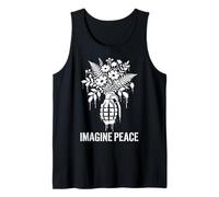 Imagine Peace Grenade Flowers Harmony Message Canotta