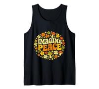 Imagine Peace Retro Flowers Mushrooms Canotta