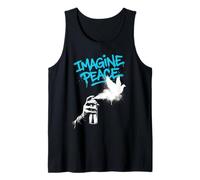 Imagine Peace Spray Paint Dove Urban Art Style Canotta