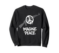 Imagine Peace Symbol Ban Weapons Felpa