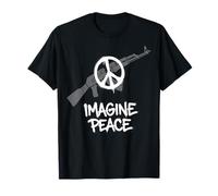 Imagine Peace Symbol Ban Weapons Maglietta