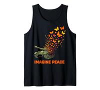 Imagine Peace Tank Butterfly Flowers Canotta