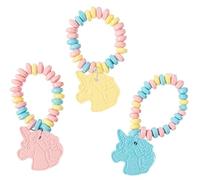 Imagine Splash Braccialetto con unicorno, 12 pezzi, confezionati singolarmente, commestibili, con unicorno, braccialetti con caramelle aromatizzate alla frutta arcobaleno, bomboniere, sacchetti di