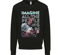Imagine World Peace Music Guitar Hippy Uomo Sweatshirt Jumper