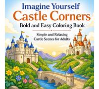 Imagine Yourself: Castle Corners Bold and Easy Coloring Book: Simple and Relaxing Castle Scenes for Adults