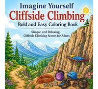 Imagine Yourself Cliffside Climbing Bold and Easy Coloring Book: Simple and Relaxing Cliffside Climbing Scenes for Adults