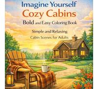 Imagine Yourself Cozy Cabins Bold and Easy Coloring Book: Simple and Relaxing Cozy Cabin Scenes for Adults