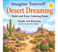 Imagine Yourself Desert Dreaming Bold and Easy Coloring Book: Simple and Relaxing Desert Scenes for Adults