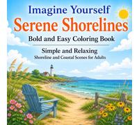 Imagine Yourself Serene Shorelines Bold and Easy Coloring Book: Simple and Relaxing Shoreline and Coastal Scenes for Adults