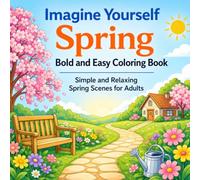 Imagine Yourself Spring Bold and Easy Coloring Book: Simple and Relaxing Spring Scenes for Adults