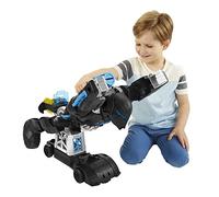 Imaginext DC Super Friends - BatBot TecnoBatman, robot 2 in 1 con luci e suoni, include 2 lanciatori e 7 proiettili, passa da modalità volo a battaglia, giocattolo per bambini, 3+ anni, HBV67