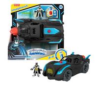 Imaginext DC Super Friends - Batmobile Luci e Suoni, veicolo lungo 30+ cm che si illumina ed emette suoni incredibili, action figure di Batman inclusa, giocattolo per bambini, 3+ anni, HGX96