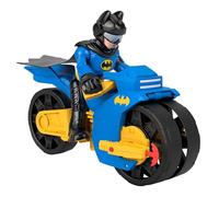 Imaginext DC Super Friends - Batmoto XL e Batman, Set con moto extra-large a spinta con lancia proiettili e personaggio Batman XL, entambi alti più di 25 cm, giocattolo per bambini, 3+ anni, HNM32