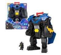 Imaginext DC Super Friends - Robot Volante di Batman, alto 36+ cm con luci e suoni, personaggio Batman, lanciatore e dischi inclusi, giocattolo per bambini, 3+ anni, JDL03