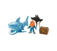 Imaginext Fisher Price Mega Morsure Shark - Set di figure con movimento realistico per 3-8 persone