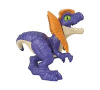 Imaginext Jurassic World, Dilophsaurus, statuetta articolata a forma di dinosauro, 7 cm