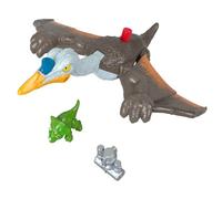 Imaginext Jurassic World Dominion - Quetzal Agguato in volo, dinosauro da 18 cm