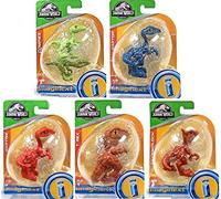 Imaginext Jurassic World - Set di 5 uova: Compies, Blue Raptor, Red Raptor, T-Rex, Stygimoloch