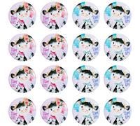 iMagitek Confezione da 40 bottoni a forma di mucca blu per rivelare il genere della mucca del team boy rosa della mucca del team girl spille per giochi di festa idee per baby shower bomboniere genere