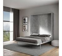 IMAGO FACTORY Kento Mobile Letto a Scomparsa Matrimoniale, Cemento