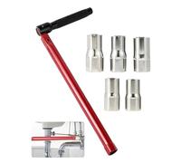 IMALPQPP Chiave lavabo con chiavi a tubo e chiave per lavabo, rubinetto a colonna e sedile WC, regolabile 8-12 mm, strumento robusto per installazioni idrauliche, adatto a fai-da-te e professionisti.