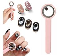 Imán profesional de ojo de gato para uñas, imán de anillo 3 en 1 para uñas y herramienta en forma de Y, imán de ojo de gato circular potente para esmalte en gel (A#1PC)
