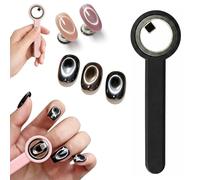 Imán profesional de ojo de gato para uñas, imán de anillo 3 en 1 para uñas y herramienta en forma de Y, imán de ojo de gato circular potente para esmalte en gel (B#1PC)