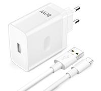 iMangoo Caricabatterie VoocCharge da 80 W per Oppo SuperVooc Charge Alimentatore USB con cavo di ricarica di tipo C Adattatore da 1 M Caricatore rapido per Oppo Find X7 Ultra X7 X6 X6 Pro X5 X5 Pro Fi
