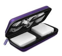 iMangoo Custodia antiurto da viaggio per caricabatterie, organizer per accessori elettronici, ottimizzata per lo spazio, con cerniera, adattatore per cavo tecnico, per donne e uomini, 21,6 x 11,4 x
