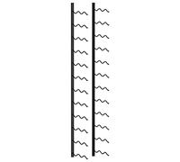 imasay Portavini da Parete per 24 Bottiglie Nero in Ferro,Porta Vini,Cantinetta portabottiglie,Portabicchieri,21 x 22,5 x 120 cm Cantinetta per Cucina, Bar, Sala da Pranzo
