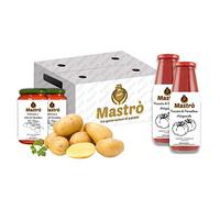 iMastrò Patate Box Patate Pasta Gialla Buccia Passata di Pomodoro Datterini barattolo Fresche Box Da Cucinare Sacco Made In Italy Patatine Fritte Taglio Chips