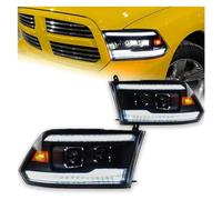 IMAWUHM Faro Anteriore 1 Coppia Accessori Auto Testa Lampada Per Dodge Per Ram Fari 2009-2018 Per Ram1500 2500 3500 HA CONDOTTO Il Faro Proiettore 3 Lente Reverse