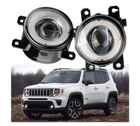 IMAWUHM Faro Anteriore 2 X Gruppo Fendinebbia Anteriore Per Auto Per Jeep Per Renegade BU 2015 2016 2017 2018 2019 2020 LED Angel Eye Daytime Running Light DRL H11(Yellow and Amber)