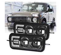 IMAWUHM Faro Anteriore Accessori Per Auto 12v Faro Principale Per Lada Per Niva 4x4 1995+ Luci Diurne Indicatori Direzione Per Lada Fendinebbia Per Offroad DRL Faro(B)