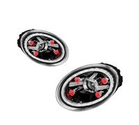 IMAWUHM Faro Anteriore Fari Per Auto Per Nuovo Stile Per VW Per Beetle 2013-2022 Kit Accessori Per Lenti Per Proiettore Per Montaggio Completo Fari Automatici A LED(Diamond red light)