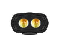 IMAWUHM Faro Fanale Anteriore Lampadina Per Faretti A LED Con Lente A 2/3/4 Chip Per Moto, Fari, Luci Di Guida, Lampadine Aggiuntive Per Moto, SUV E ATV.(1pcs 2LED 2lines)