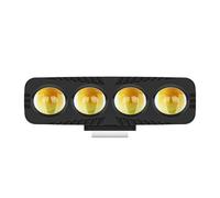 IMAWUHM Faro Fanale Anteriore Lampadina Per Faretti A LED Con Lente A 2/3/4 Chip Per Moto, Fari, Luci Di Guida, Lampadine Aggiuntive Per Moto, SUV E ATV.(1pcs 4LED 3lines)