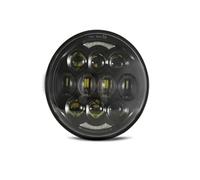 IMAWUHM Faro Fanale Anteriore Per Dyna Per VRSCD Per VRSCDX Per FLSTSB Per FLSTSC Per FLSTSE Faro Anteriore Universale Per Auto E Moto Da 5 3/4 Pollici 5,75" A LED H4(1PCS headlight Black D)