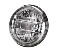 IMAWUHM Faro Fanale Anteriore Per Touring Per Softail Per Heritage Per Street Per Glide Per Road Per King Faro Anteriore Universale 5,75/7 Pollici 90W Proiettore Faro A LED Per Moto(7 inch Silver)