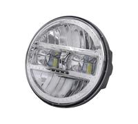 IMAWUHM Faro Fanale Anteriore Per Touring Per Softail Per Heritage Per Street Per Glide Per Road Per King Faro Anteriore Universale 5,75/7 Pollici 90W Proiettore Faro A LED Per Moto(5.75 inch Silver)