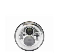 IMAWUHM Faro Fanale Anteriore Per Touring Per Strada Per King Per Street Per Glide Accessori Anello Adattatore 7" Moto Faro A LED Da Luci Fendinebbia Halo 4,5 Pollici(7 inch chrome B)