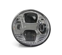 IMAWUHM Faro Fanale Anteriore Per Vespa Per GTS300 Per GTS 300 Per GTS300 Accessori Per Moto Kit Fari A LED Rotondi Neri E Cromati(Cromo)